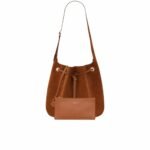 Saint Laurent Paris Vii Medium Flat Hobo Bag In Smooth Leather Brown 28Cm