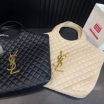 Saint Laurent Icare Maxi Shopping Bag In Quilted Beige 50Cm 698651Aabr89748 - Image 3