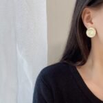 Saint Laurent Ysl Round Earrings Gold - Image 7