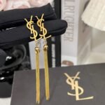 Saint Laurent Ysl Tassel Gold Earrings - Image 2