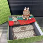 Gift Set: Gucci Neo Vintage Belt Bag With Labubu Accessories And Gg Jacquard Wool And Silk Blend Scarf - Image 2