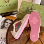 Gucci Women’S Screener Sneaker With Crystals Pink ‎677423 9Sfr0 2587 - Image 4