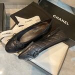 Chanel Ballerina Black Leather G26250 X01725 94305 - Image 6