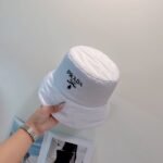 Prada Padded Renylon Bucket Hat White - Image 6