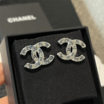 Chanel Cc Classic Logo Earrings Silver - Image 2