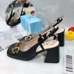 Gucci Women’S Mid Heel Slingback With Horsebit Black - Image 6