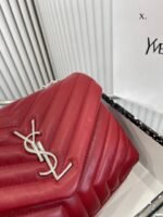 Saint Laurent Loulou Small Chain Bag In Quilted “Y” Leather Wine Red - Image 8