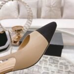 Chanel Slingbacks Grosgrain Beige And Black G31318 Y50006 C8378 - Image 7