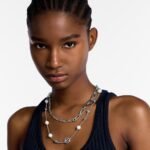 Louis Vuitton Lv Mix Chains Necklace Silver M02516 - Image 4