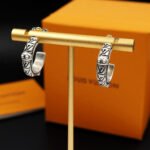 Louis Vuitton Lv Lozine Hoop Earrings Silver M03168 - Image 7