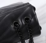 Saint Laurent Loulou Small Chain Bag In Matelassé Y Black Noir 23Cm 494699Dv7281000 - Image 7