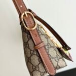 Gucci Gg Emblem Medium Shoulder Bag Beige And Dark Brown 22Cm 847449 Fad6L 9758 - Image 6
