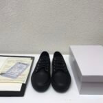 Gucci Women’S Leather Top Sneaker Black - Image 5