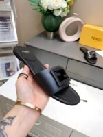 Fendi Baguette Leather Slide Black 8R8136 Ae7T F0Abb - Image 5