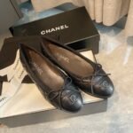 Chanel Ballerina Black Leather G26250 X01725 94305 - Image 3