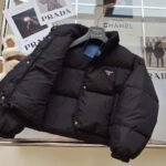 Prada Re Nylon Cropped Convertible Down Jacket Black 291805 11A9 F0002 S 222 - Image 6