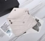 Saint Laurent Loulou Small Chain Bag In Matelassé Y White Silver 29Cm 494699Dv7269207 - Image 4