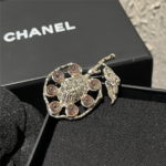 Chanel Brooch Metal Glass And Strass Gold Pink Abf985 B21163 U2156 - Image 2