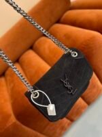 Saint Laurent Niki Medium Quilted Suede Shoulder Bag Black - Image 3