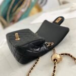 Chanel Shoulder Bag Black 20Cm Ap1787 - Image 8