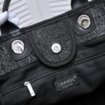 Chanel Large Tote Sliver Tone Metal Black Tote 38Cm A66941B06387 - Image 8