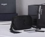 Saint Laurent Lou Camera Bag In Quilted Leather Black 18Cm - Image 10