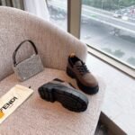 Fendi Force Leather Lace Ups Brown - Image 6