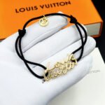 Louis Vuitton Lv Script Bracelet Black Gold M4437Z - Image 3
