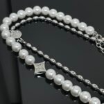 Louis Vuitton Pearls Fusion Necklace Silver M01781 - Image 2