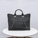 Chanel Large Tote Sliver Tone Metal Black Tote 38Cm A66941B06387 - Image 4