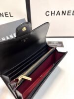Chanel Camellia Embossed Flap Wallet Black 19Cm - Image 8