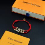 Louis Vuitton Lv Script Bracelet Red Gold M4479Z - Image 6