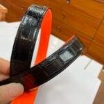 Salvatore Ferragamo Gancini Leather Belt With Gold Metal Pearls Buckle 2.5Cm - Image 2