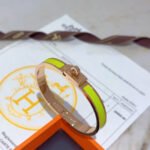Hermes Mini Clic Kelly Bracelet Green And Rose Gold H200004Fo4Spm - Image 3