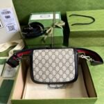 Gucci Horsebit 1955 Small Shoulder Bag GG Supreme Canvas Navy Blue 20cm 658574 96IWN 4076 - Image 4