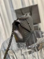 Saint Laurent College Medium Chain Bag In Quilted Leather Black Noir 24Cm 600279Brm081000 - Image 4