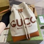[Super Vip 1:1] Gucci Mini Shoulder Bag With Print Cotton Linen Canvas Brown 23Cm ‎777166 Facv3 8455 - Image 3