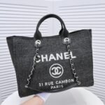 Chanel Large Tote Sliver Tone Metal Black Tote 38Cm A66941B06387 - Image 9
