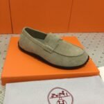 Hermes Lazy Loafer Beige H252020Z Vd395 - Image 6
