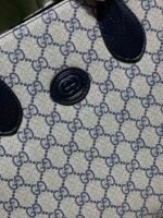 Gucci Tote Bag With Interlocking G Beige And Blue 31Cm 659983 K9Gsn 4075 - Image 8