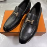 Hermes Paris Loafer Black With Gold Metal H242900Za03430 - Image 4