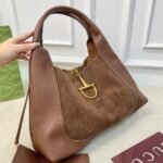 Gucci Softbit Maxi Suede Shoulder Bag Brown 42Cm - Image 3