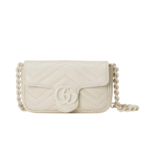 Gucci Women’S Natural Gg Marmont Leather Bag White 16.5Cm 699757 Um8Kv 9022