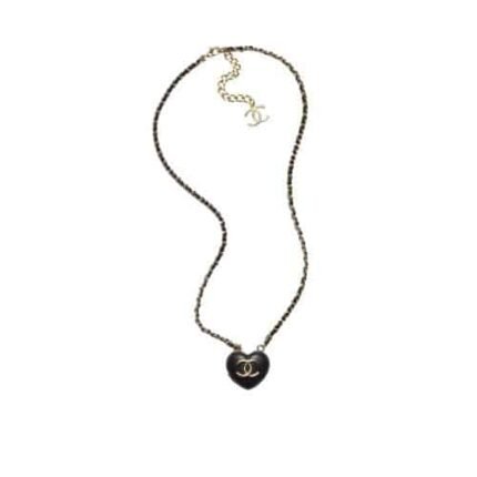 Chanel And Gold Metal Necklace Ab9463 B09327 Nk812