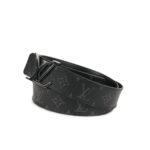 Louis Vuitton Lv Initiales Reversible Belt Monogram Eclipse Silver Metal 4Cm