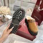 Gucci Horsebit Shearling Mules In Brown Suede - Image 9