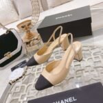 Chanel Slingbacks Grosgrain Beige And Black G31318 Y50006 C8378 - Image 9