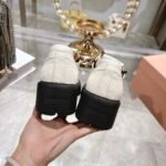 Miumiu  Leather And Calf Hair Leather Laced Shoes Ivory 5E964D 2Hio F0304 F D055 - Image 9