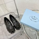 Prada Monolith Brushed Leather Loafers Black 2De129 B4L F0002 - Image 2