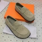 Hermes Lazy Loafer Beige H252020Z Vd395 - Image 3